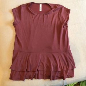 Rusty Cap sleeve ruffle top